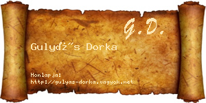 Gulyás Dorka névjegykártya