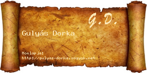 Gulyás Dorka névjegykártya